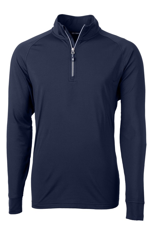 裁断師アンドうしろ側 メンズ アウター パーカー・スウェット ハーフジップ 編み物 Cutter \u0026 Buck Adapt Knit Quarter Zipullover Navy Blue 米国海軍