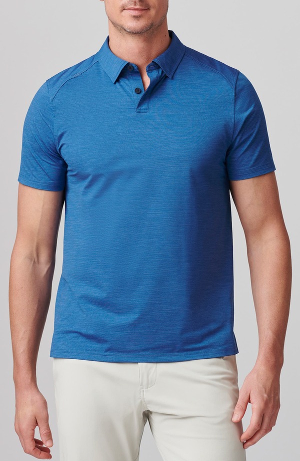 ローヌ メンズ トップス スポーツシャツ Rhone Commuter Polo Medium Blue Oxford 青色
