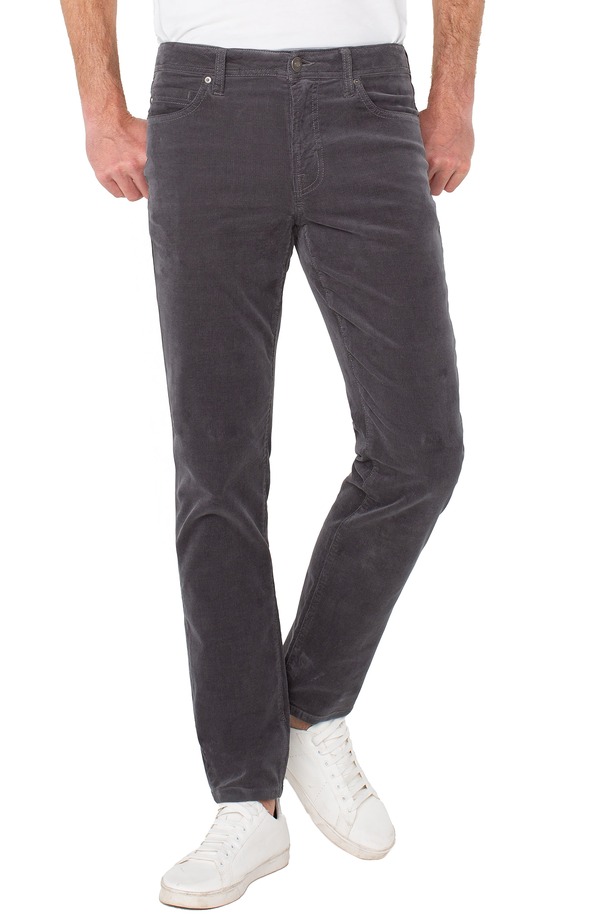 リヴァプール ロサンゼルス メンズ ボトムス カジュアルパンツ ストレート Liverpoolos Angeles Kingston Modern Slim Straight Leg Pants Gray Pinstripe グレー
