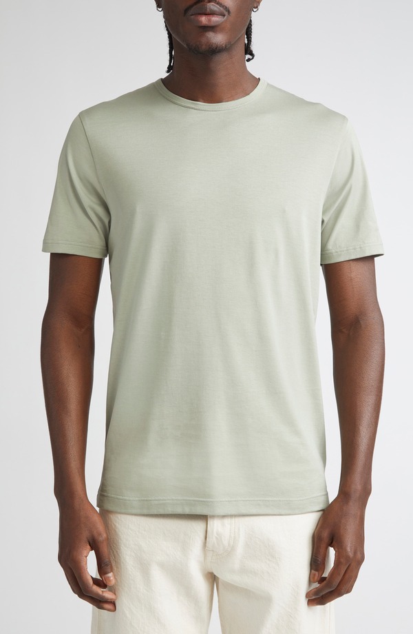 サンスペル メンズ トップス Tシャツ クルーネック コットン Sunspel Cotton Crewneck T-Shirt Pastel Green グリーン 21,868円