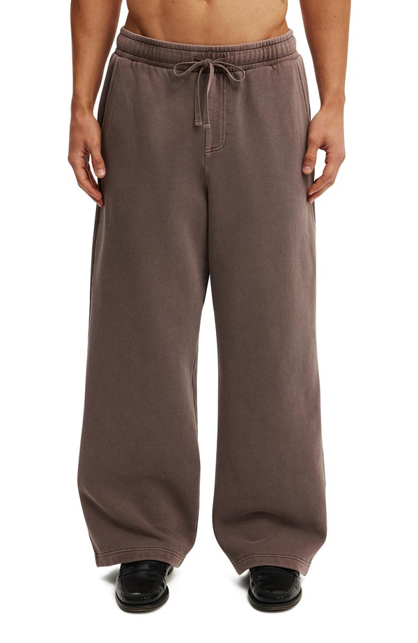 コットンオン メンズ ボトムス カジュアルパンツ トラックパンツ Cotton Men'super Baggy Track Pant Wild Cherry Wash