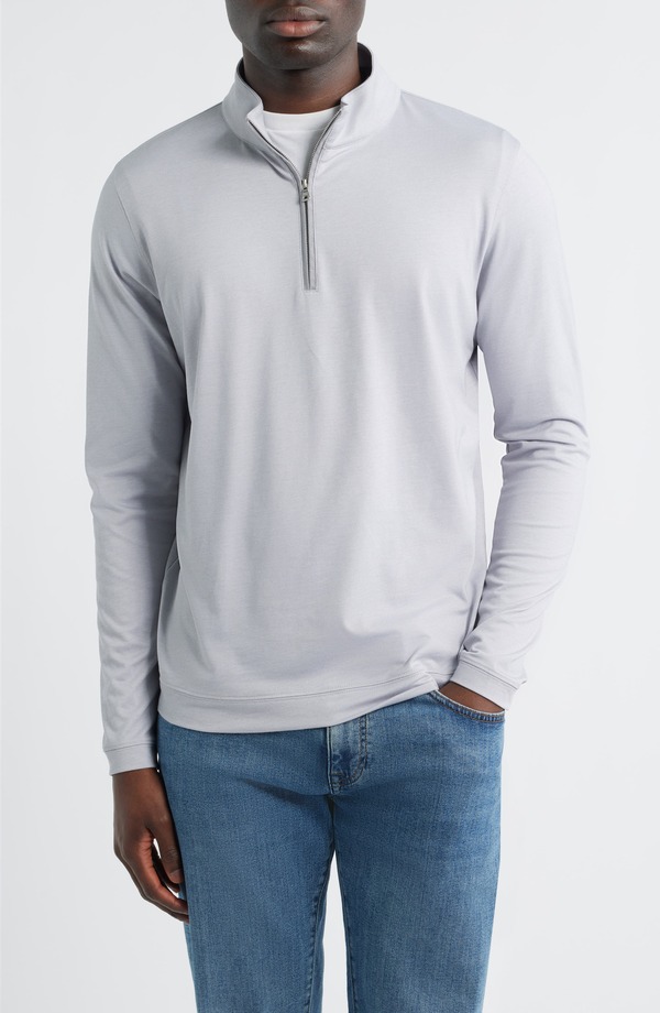 ピーター・ミラー メンズ アウター パーカー・スウェット ハーフジップ Peter Millar Crown Crafted Albatross Quarter Zip Gale Grey グレー