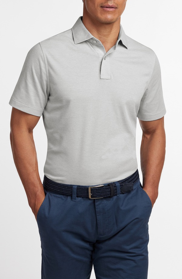 デイビッドドナヒュー メンズ トップス ポロシャツ コットン Davidonahue Connery Cotton Polo Pearl パール