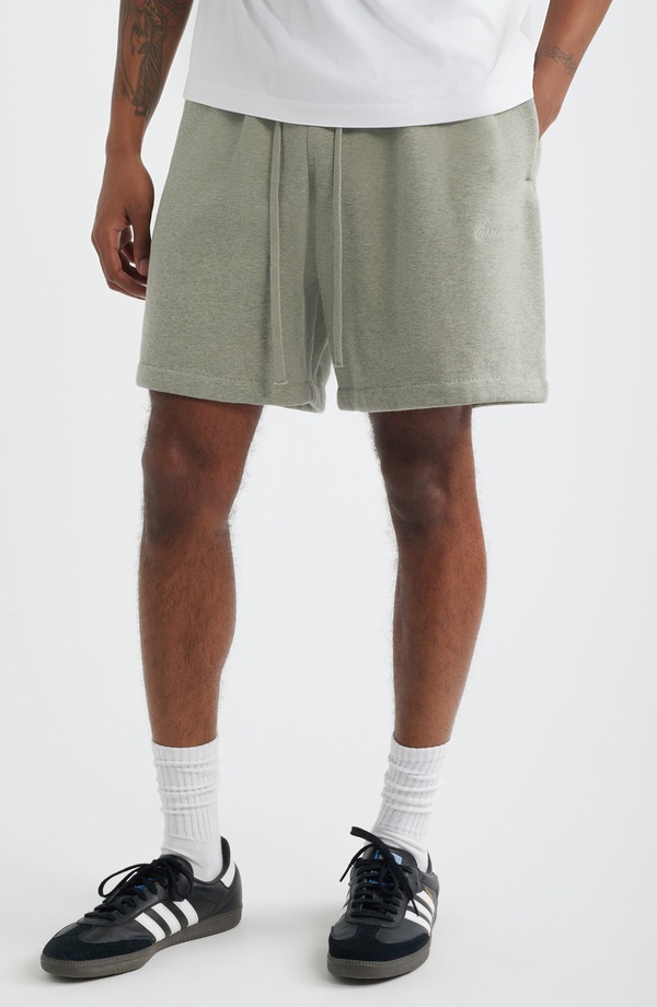 フィアオブゴッド メンズ ボトムス ハーフパンツ・ショーツ ショートパンツ Fear of God Essentialsignature Classic Fit Sweat Shorts Concrete/Dark Concrete Heather ヘザー