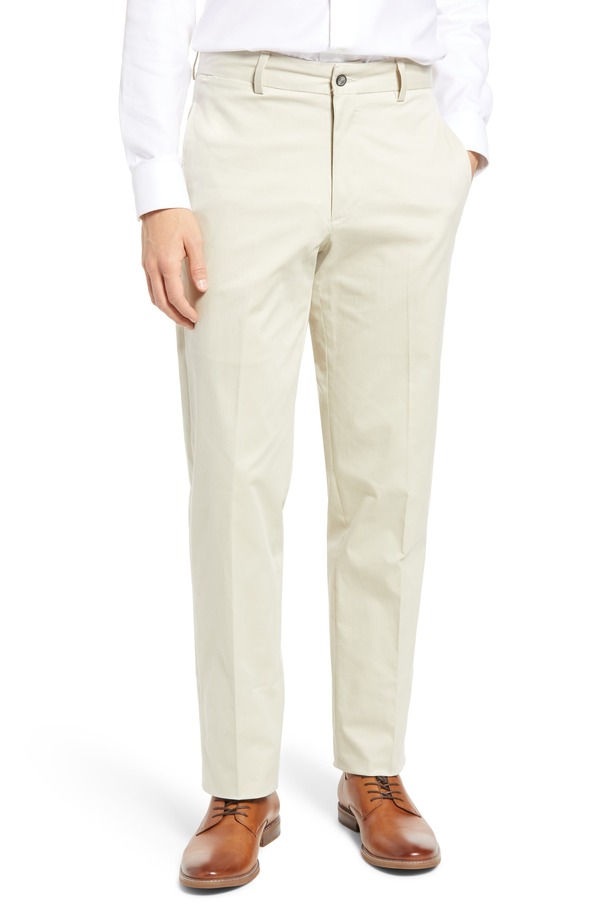 ベール メンズ ボトムス カジュアルパンツ コットン Berle Charleston Khakis Flat Front Cotton Stretch Twill Dress Pantstone ストーン