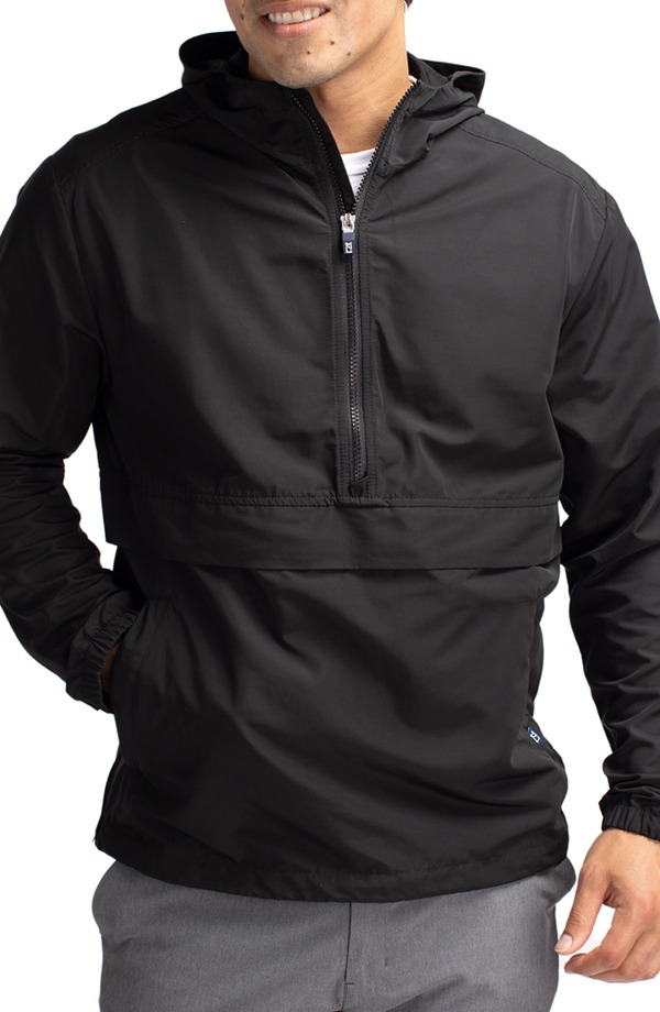 カッターアンドバック メンズ アウター パーカー・スウェット ジャケット Cutter & Buck Charter Anorak Jacket Black ブラック|ReVida 店