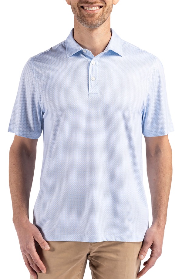 カッターアンドバック メンズ トップス ポロシャツ プリント Cutter & Buck Pike Diamondot Print Polo Atlas