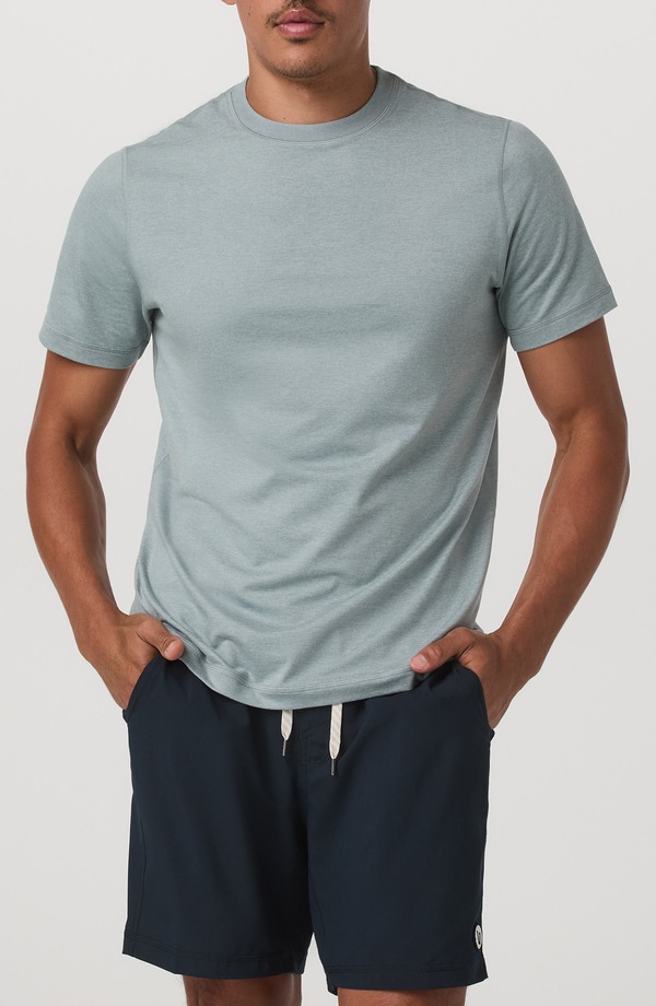 ビュオーリ メンズ トップス Tシャツ Vuori Ponto Performance T-Shirt Misty Blue Heather ヘザー