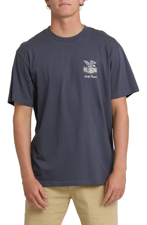 ビラボン メンズ トップス Tシャツ コットン グラフィック Billabong Roadie Premium Cotton Graphic T-Shirt Graystone