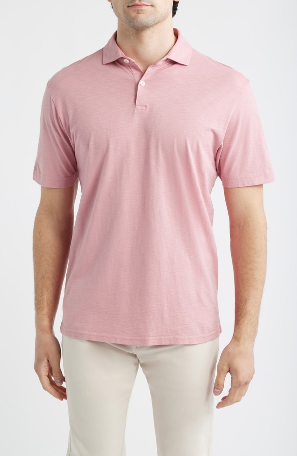ピーター・ミラー メンズ トップス ポロシャツ コットン Peter Millar Crown Crafted Journeyman Pima Cotton Polo Rose Quartz