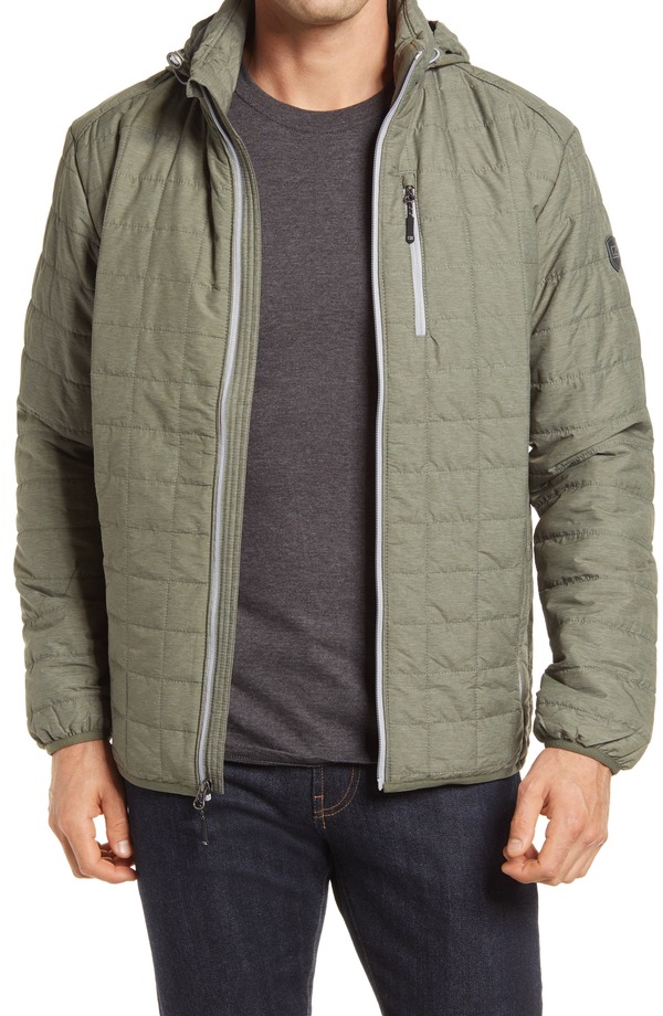 カッターアンドバック メンズ アウター ジャケット・ブルゾン Cutter & Buck Rainier PrimaLoft Full Zip Jacket Poplar Melange