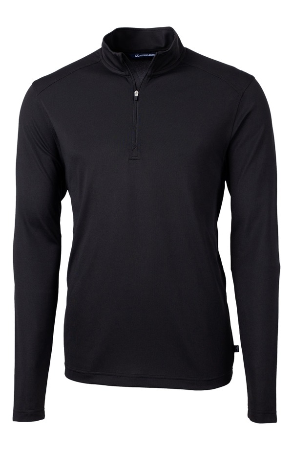 カッターアンドバック メンズ アウター パーカー・スウェット ハーフジップ Cutter & Buck Virtue Piqu Recycled Blend Quarter Zipullover Black ブラック