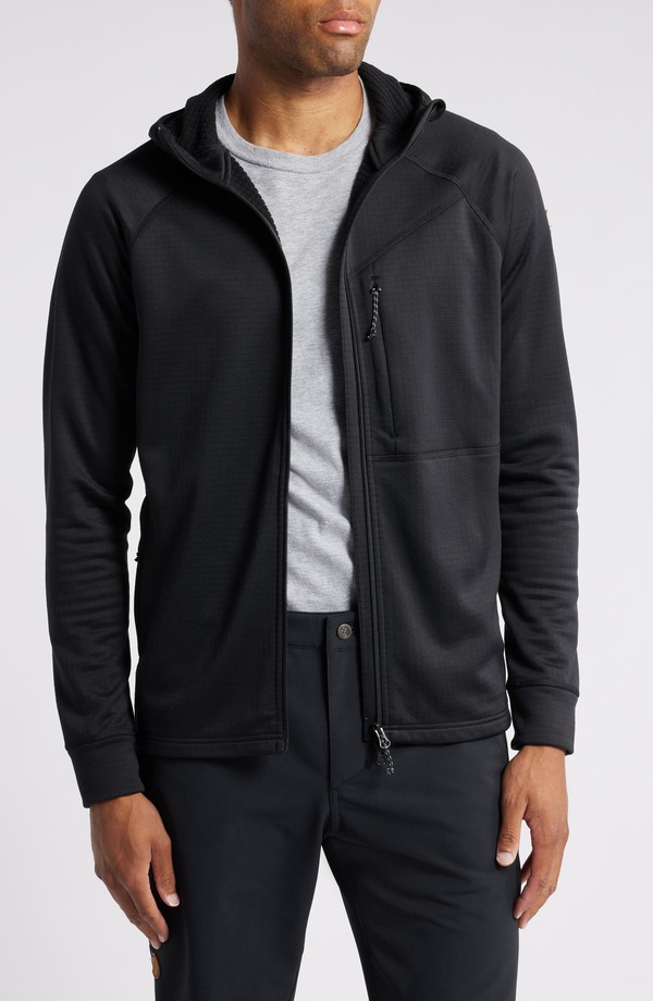 フェールラーベン メンズ アウター パーカー・スウェット フリース Fjllrven Abisko Grid Fleece Hoodie Black ブラック
