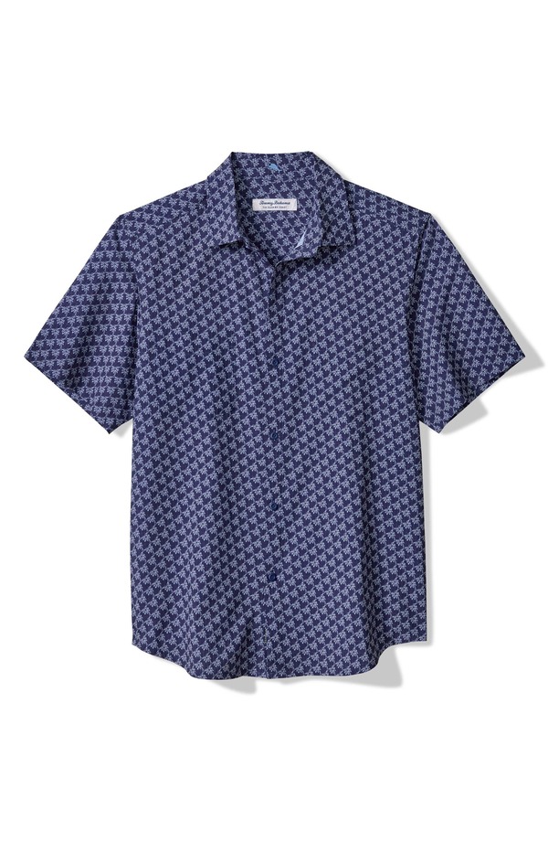 トッミーバハマ メンズ トップス プルオーバー 鳥打ち帽 ケープ Tommy Bahama Coastropic Geoscape IslandZone Short Sleeve Button-Up Shirt Coastline