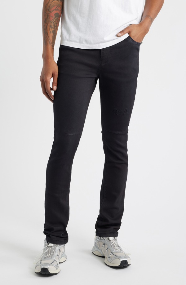 アールティーエー メンズ ボトムス デニムパンツ ジーンズ RtA Bryant Mid Rise Skinny Jeans Dusty Navy Triple Cross ネイビー