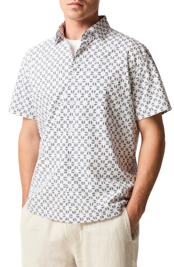 ロッドアンドグン メンズ トップス シャツ Rodd \u0026 Gunn Crown Hill Short Sleeve Button-Up Shirt Royal