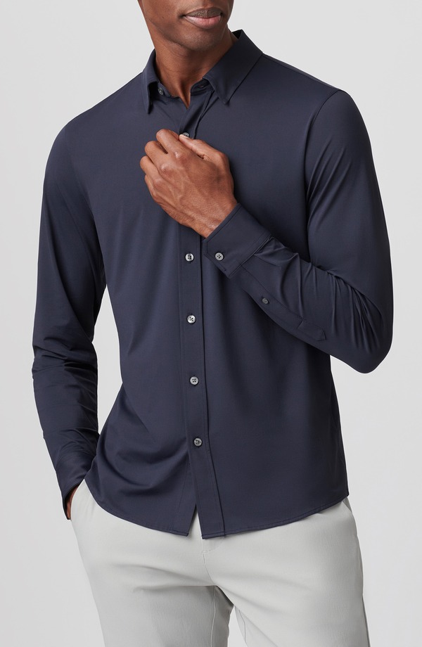 ローヌ メンズ トップス シャツ スリムフィット Rhone Commuter Slim Fit Performance Button-Up Shirt Business Blue ブルー