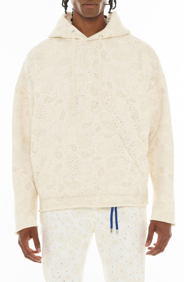 カルト オブ インディビジュアリティ メンズ アウター パーカー・スウェット コットン Cult of Individuality Rhinestone Paisley Cotton Hoodie Paisley