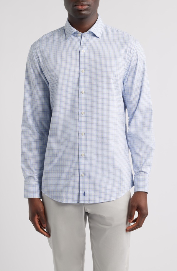 ジョニー オー メンズ トップス シャツ johnnie-O Briney Tattersall Check Everyday Performance Button-Up Shirthistle チェック