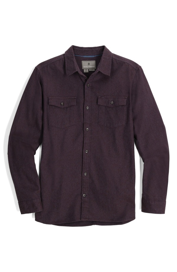 ロイヤルロビンズ メンズ トップス シャツ コットン ROYAL ROBBINS Bristol Organicotton Twill Shirt Black Currant ブラック
