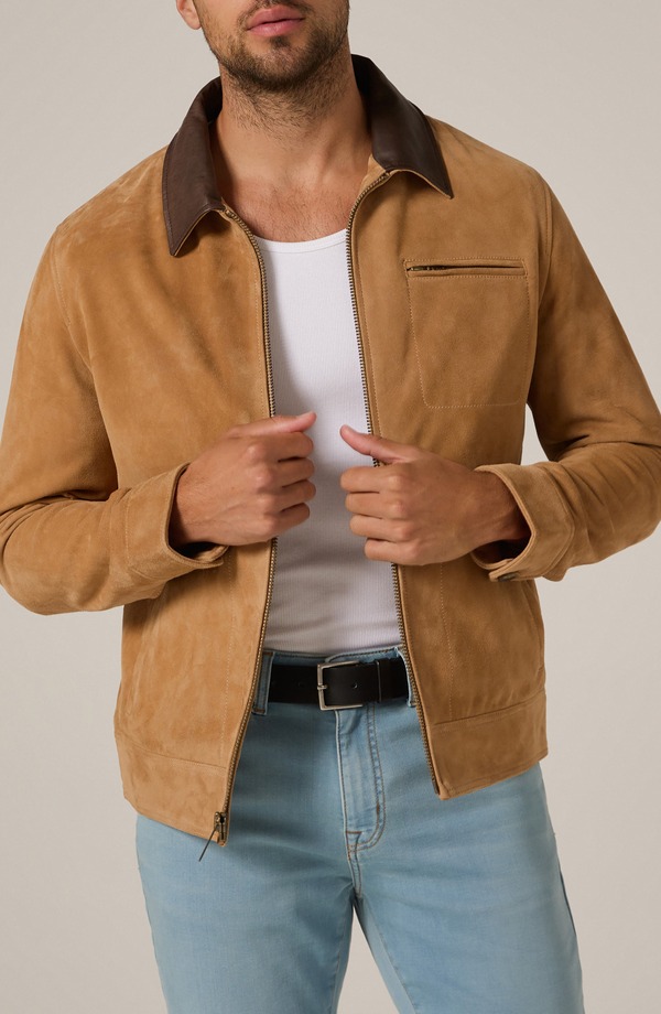 セブンダイヤモンド メンズ アウター ジャケット・ブルゾン スエード 7 Diamonds Maverick Suede Jacketan タン