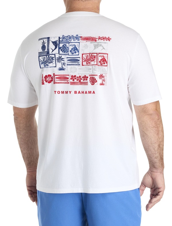 トッミーバハマ メンズ トップス Tシャツ トール グラフィック Tommy Bahama Big & Tall American Boardblock Graphic T-Shirt White ホワイト