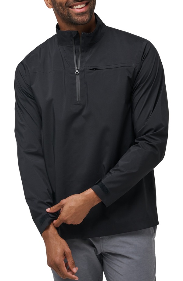 トラビスマヒュー メンズ アウター パーカー・スウェット ハーフジップ TravisMathew On Course Quarter Zipullover Black ブラック