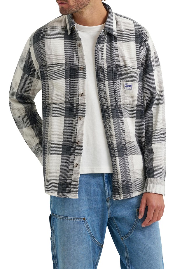ロバート・エドワード・リー メンズ アウター 上衣・上衣 プルオーバー 綿織物 Lee Plaid Woven Cotton Button-Up Overshirt Rebel Navy Plaid 米国海軍