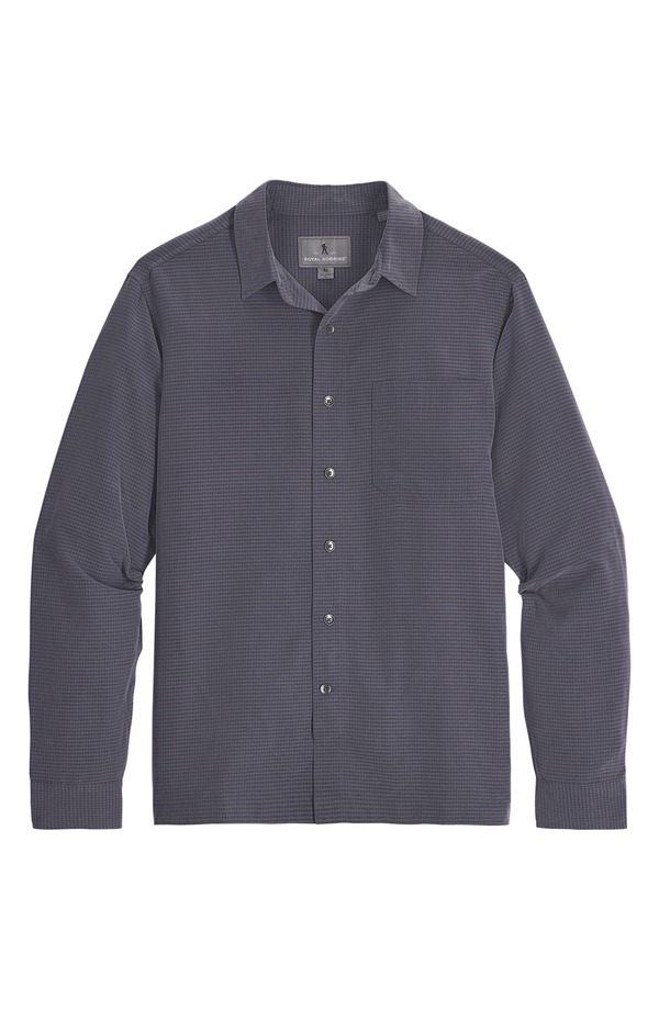 ロイヤルロビンズ メンズ トップス シャツ ROYAL ROBBINS Desert Pucker Shirt Asphalt