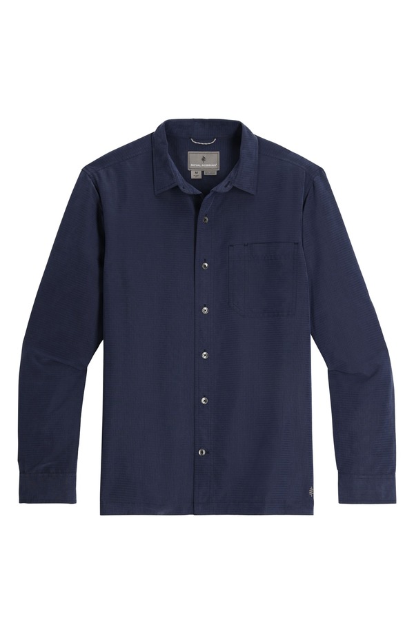 ロイヤルロビンズ メンズ トップス シャツ ROYAL ROBBINS Desert Pucker Shirt Naval