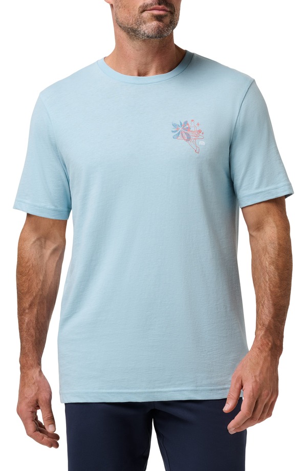 トラビスマヒュー メンズ トップス プルオーバー グラフィック TravisMathew Social Call Graphic T-Shirt Forget Me Not