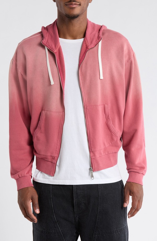 ブレインデッド メンズ アウター パーカー・スウェット Brain Dead Padded Elbow Zip-Up Hoodie Brick|ReVida 店