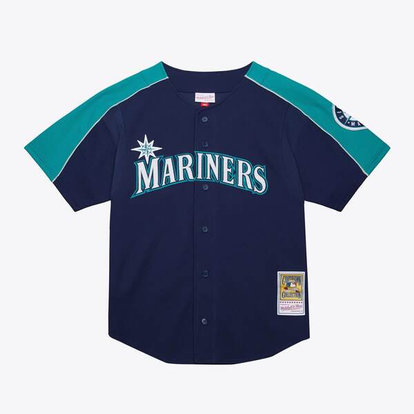 ミッチェル\u0026ネス メンズ トップス プルオーバー メッシュ プルオーバー Men\u0027s Mitchell \u0026 Ness Ichiro Suzuki Navy Seattle Mariners 2006 Cooperstown Mesh Batting Practice Button-Up Jersey Navy 米国海軍