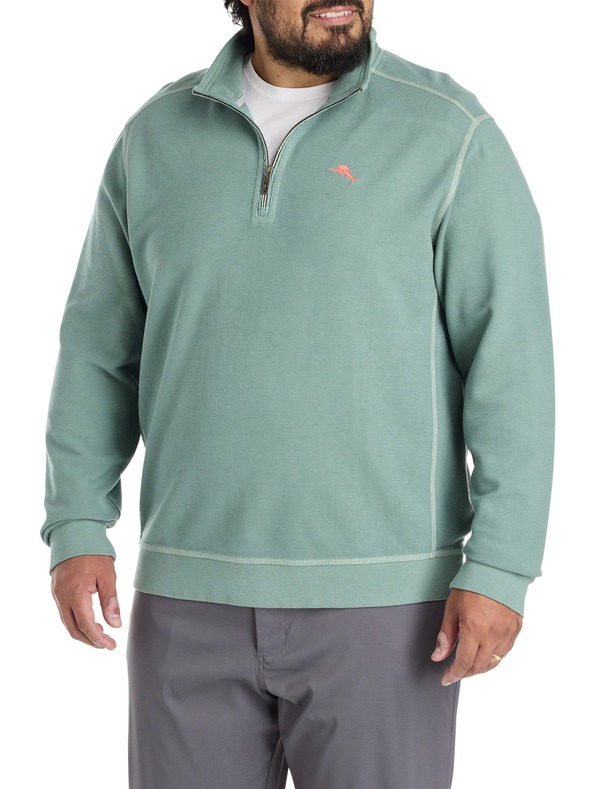 トッミーバハマ メンズ アウター パーカー・スウェットール Tommy Bahama Big \u0026 Tall Montego Bay 1/2-Zipullover Dark Spa メンズファッション-パーカー-トップス