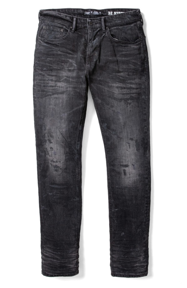 ピーアールピーエス メンズ ボトムス デニムパンツ ジーンズ PRPS Annex Skinny Jeans Black Galaxy ブラック|ReVida 店