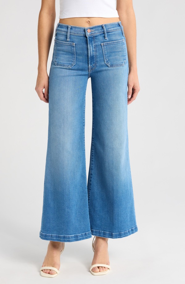 マザー レディース ボトムス デニムパンツ ワイドレッグ ジーンズ MOTHER Lil' Hustleroller Patch Pocket Sneak Wide Leg Jeans Piece By Piece