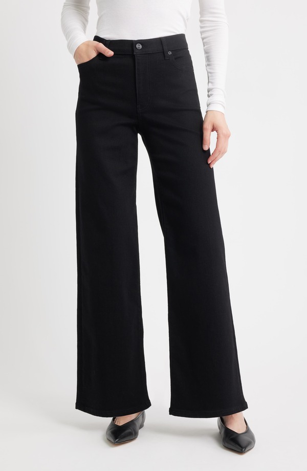 フレーム レディース ボトムス デニムパンツ ワイドレッグ ハイウエスト ジーンズ FRAME Le Slim Palazzo High Waist Wide Leg Jeans Black ブラック