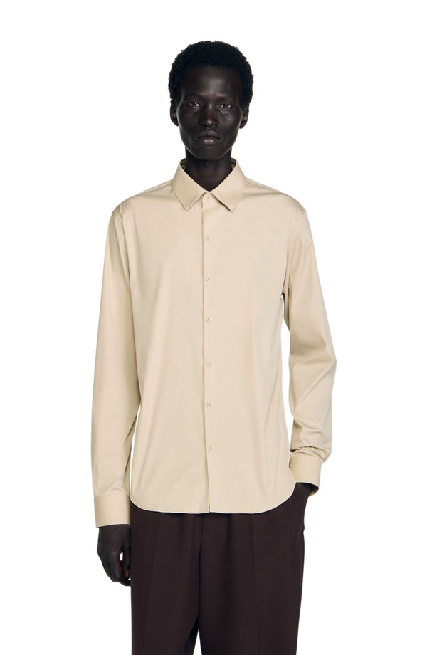 サンドロ メンズ トップス シャツ SANDRO Plain shirt Beige ベージュ