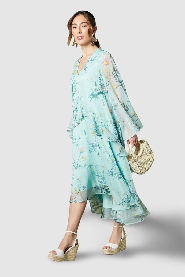 コースト レディース トップス ワンピース マキシ Coast Volume Frill Maxi Dressage セージ｜ReVida 店