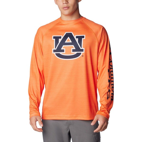 コロンビア メンズ トップス プルオーバー Men\u0027s Columbia Orange Auburn Tigers PFG Terminal Tackle Omni-Shade Raglan Long Sleeve T-Shirt Orange オレンジ色