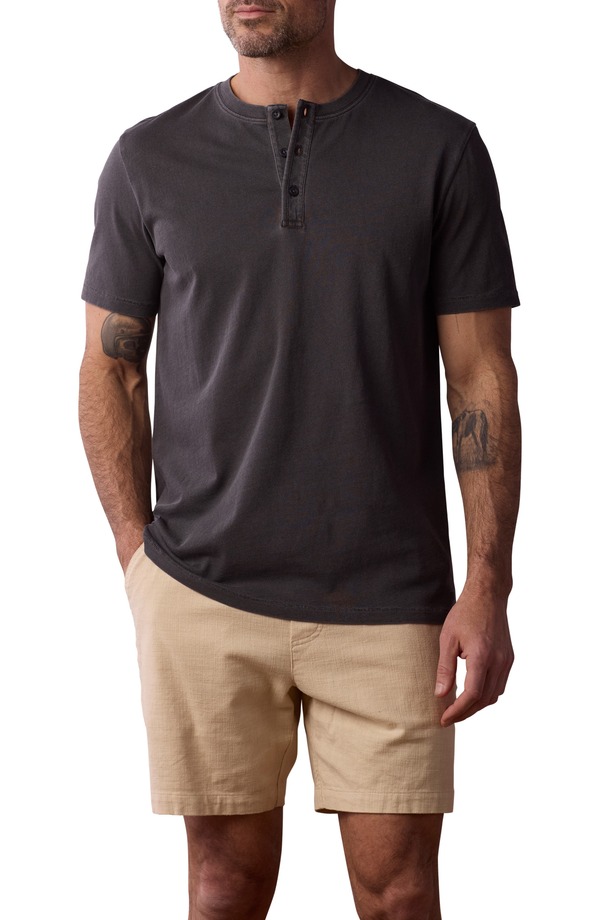 ノーマルブランド メンズ トップス Tシャツ The Normal Brand Henley T-Shirt Shadow