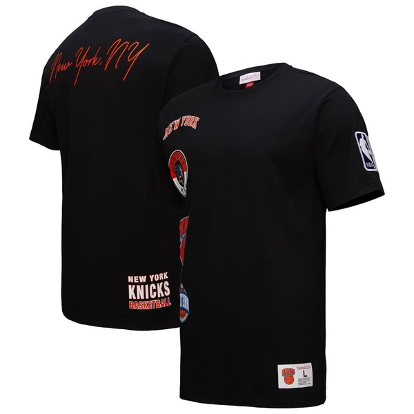 ミッチェル\u0026ネス メンズ トップス Tシャツ ヴィンテージ Mitchell \u0026 Ness Men Black New Yorknicks Black Out Collection Vintage Premium T-Shirt Black ブラック