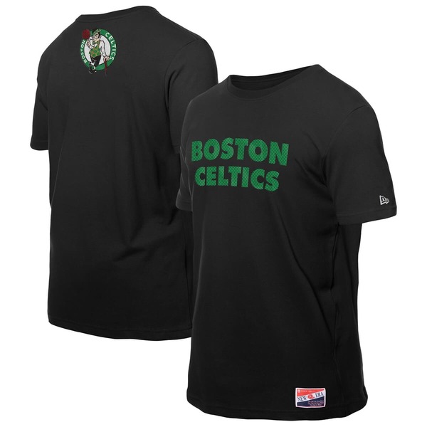 ニューエラ メンズ トップス Tシャツ MenNew Era Black Boston Celtics Premium Wordmark T-Shirt Black ブラック