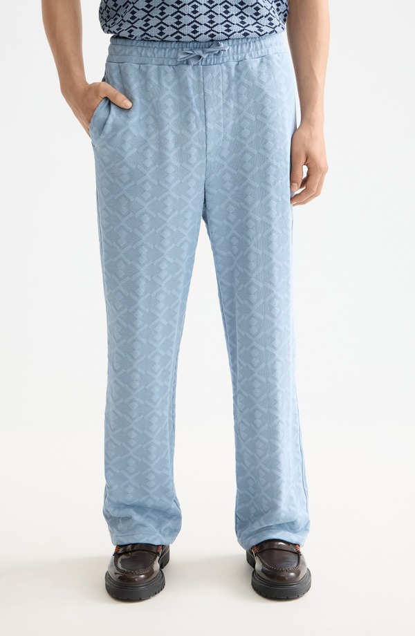 スコッチアンドソーダ メンズ ボトムス カジュアルパンツ パイル スウェットパンツ Scotch & Soda Jacquard Terry Sweatpants Fadedenim デニム