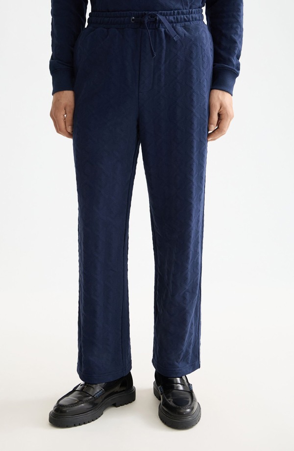 スコッチアンドソーダ メンズ ボトムス カジュアルパンツ パイル スウェットパンツ Scotch & Soda Jacquard Terry Sweatpants Peacoat