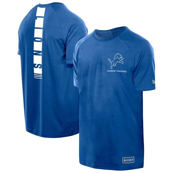 ニュー内鰓 メンズ トップス プルオーバー Men\u0027s New Era Blue Detroit Lions Functional Fandom Reflective T-Shirt Blue 青色