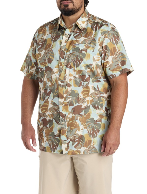 コロンビア メンズ トップス シャツ トール Columbia Big & Tall Slacktide Palmsport Shirt Crushed Blue ブルー