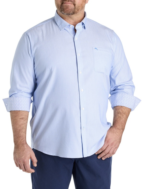 トッミーバハマ メンズ トップス プルオーバー トール Tommy Bahama Big \u0026 Tall Sarasota Stretch Ventura Coast Sport Shirt Vacation Blue 青味