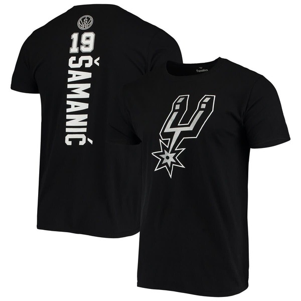 ファナティクス メンズ トップス Tシャツ ロゴ Men's Fanatics Branded Luka Samanic Black Santonio Spurs Playmaker Name & Number Logo T-Shirt Black ブラック