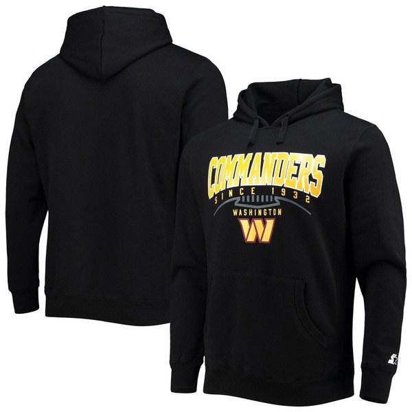 スターター メンズ アウター パーカー・スウェット Men'starter Black Washington Commanders Premier Pullover Hoodie Black ブラック｜ReVida 店